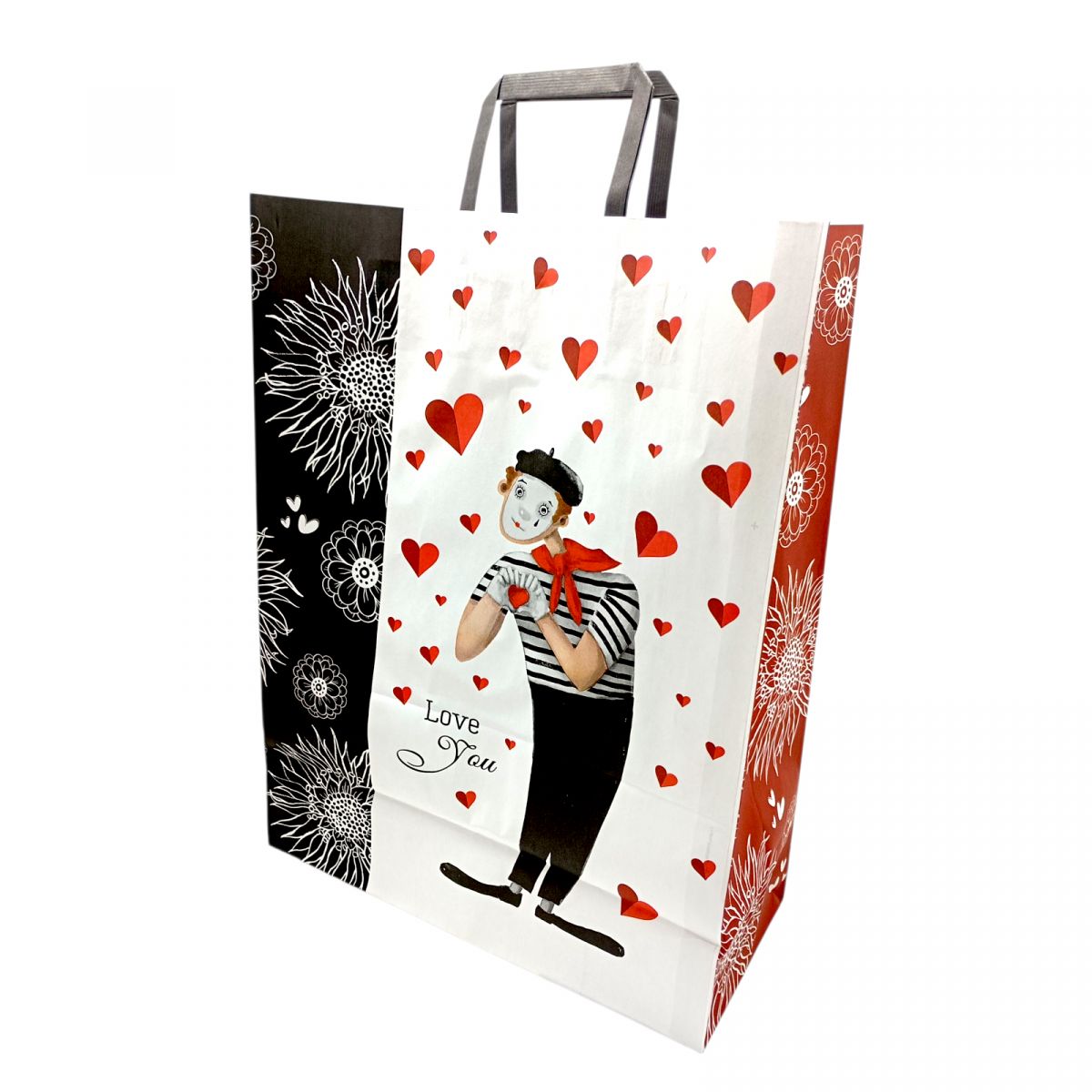 Пакет паперовий з ручками Крафт білий 32х15х42см.  фото 1