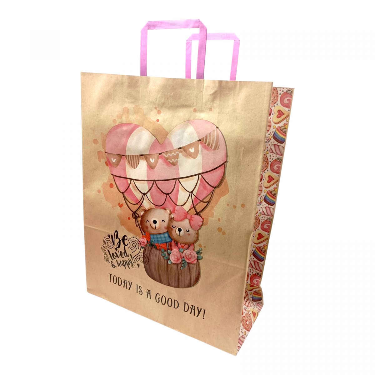 Пакет паперовий з ручками бурий 32х15х42см  фото 1