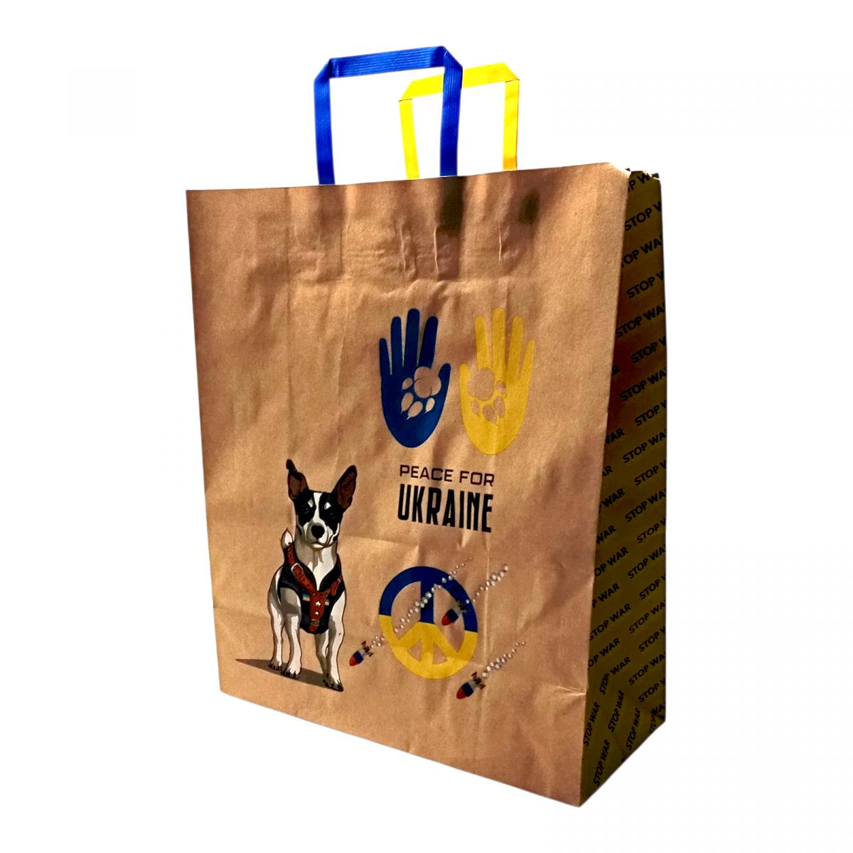 Пакет паперовий з ручками бурий 32х15х38  фото 1