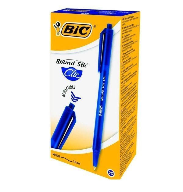 Набір автоматичних кулькових ручок BIC Round Stic Clic, 20 шт.  фото 1