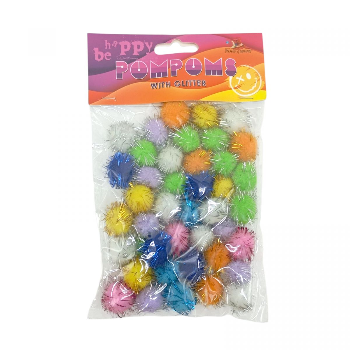 Помпони блискучі, 18мм,8 кольорів,40шт  фото 1