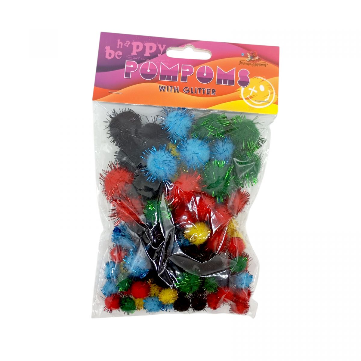 Помпони блискучі, різні розміри,5 кольорів,80шт  фото 1