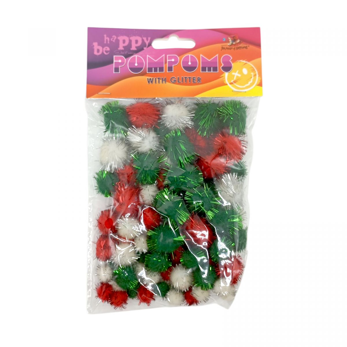 Помпони блискучі, різні розміри,3 кольори,80шт  фото 1