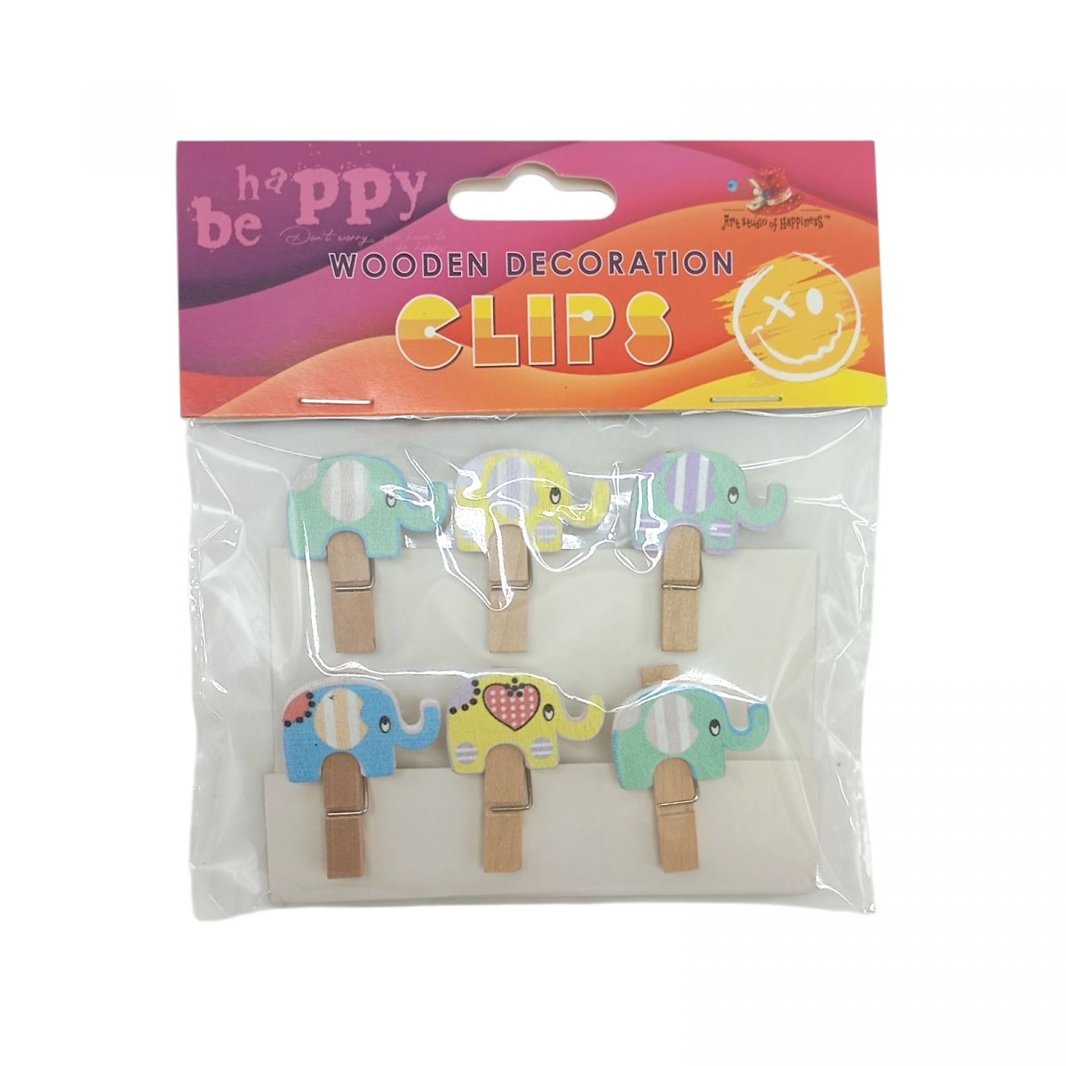 Деревʼяні декоративні затискачі, 6шт  фото 1