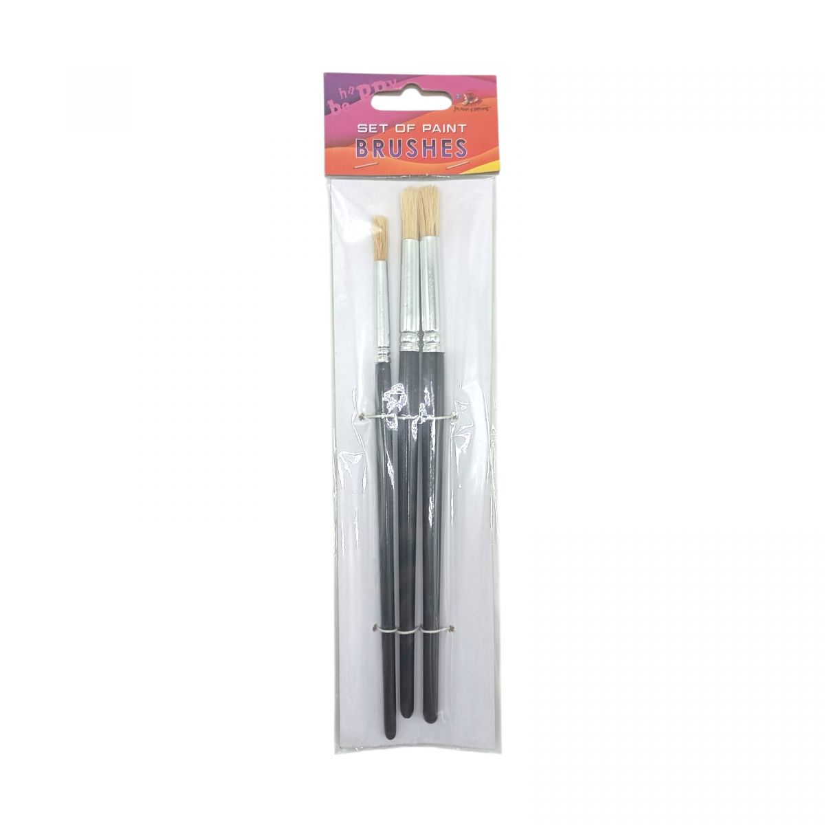 Набор кистей для рисования, Щетина, размер 8,10,12 3шт. в пакете, круглая головка, деревянная р-ка  фото 1 Набор кистей для рисования, Щетина, размер 8,10,12 3шт. в пакете, круглая головка, деревянная р-ка  фото 1