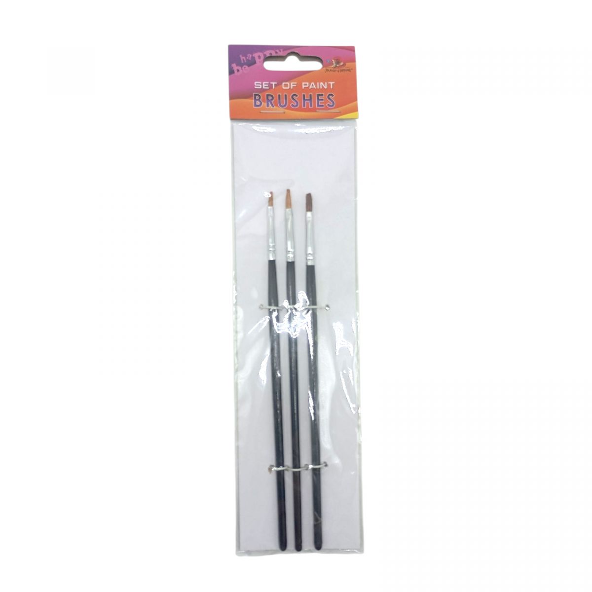 Набір пензлів для малювання, Коза, розмір 2,4,6, 3шт. в пакеті, плоска головка, деревʼяна ручка  фото 1 Набір пензлів для малювання, Коза, розмір 2,4,6, 3шт. в пакеті, плоска головка, деревʼяна ручка  фото 1