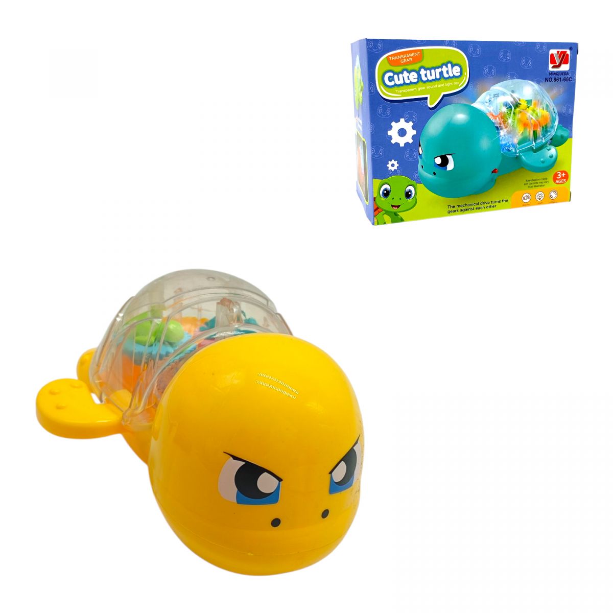 Черепаха подсветки, мелодия, (ЖЕЛТАЯ)  фото 1 Черепаха подсветки, мелодия, (ЖЕЛТАЯ)  фото 1