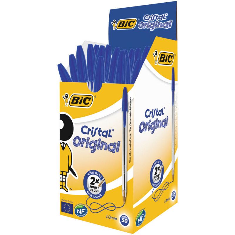 Ручка кулькова BIC Cristal, 50 уп.  фото 1