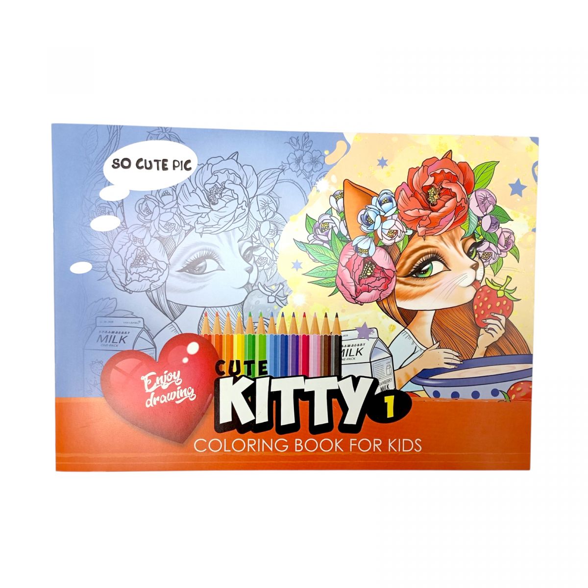 Розфарбовка, 210х297 мм, (CUTE KITTY 1)  фото 1