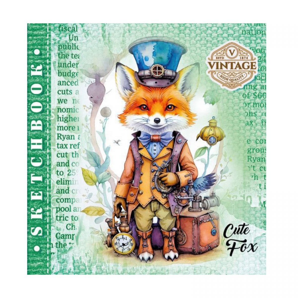 Скетчбук 36 аркушів, (CUTE FOX)  фото 1