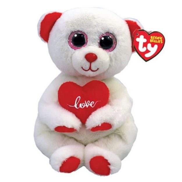 Уценка.  Детская игрушка мягкая "BEANIE BELLIES.  Белая медведица DESI" 17 см (11 февраля) Грязь на игрушке  фото 1