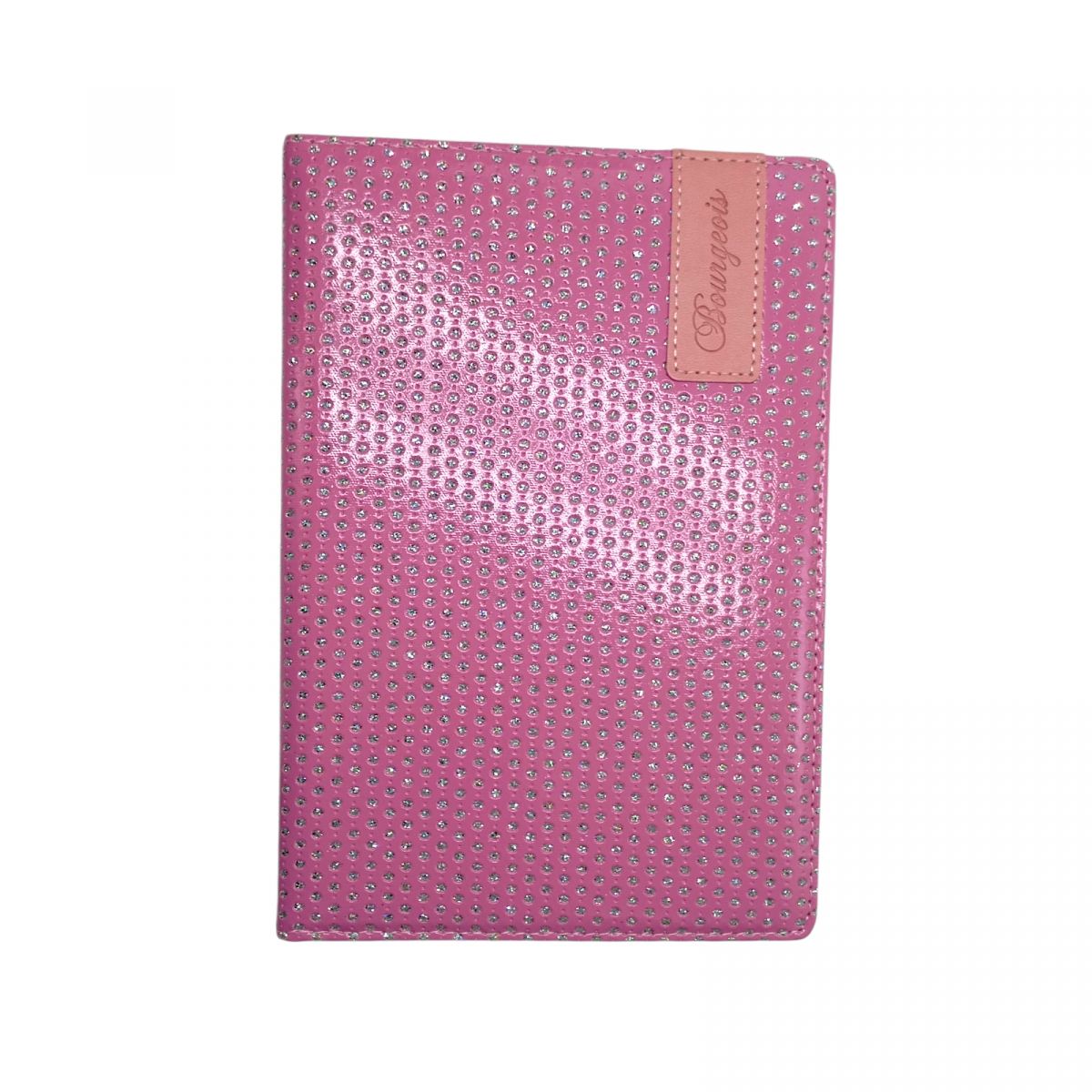 Блокнот Кожзам, А5, 80аркушів, клітинка (РОЖЕВИЙ)  фото 1