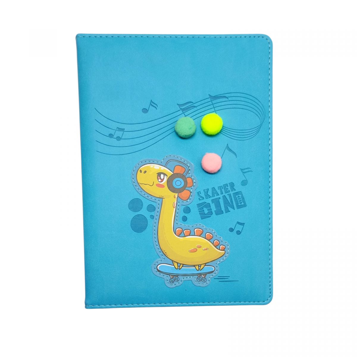 Блокнот Кожзам, А5, 64 аркушів, клітинка (ДІНО СКЕЙТЕР)  фото 1