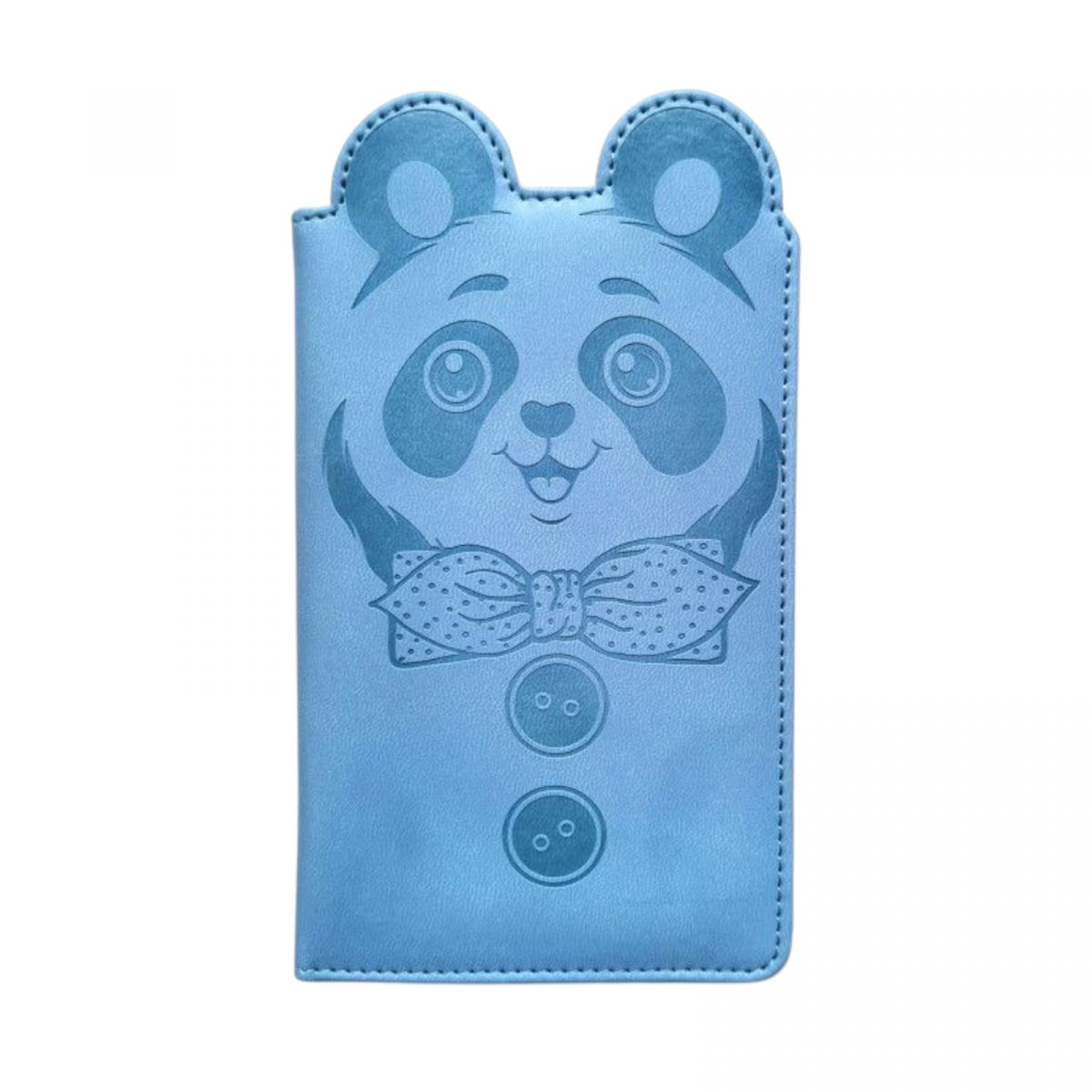 Блокнот, Кожзам, А6, 64аркуші (ПАНДА З БАНТОМ)  фото 1