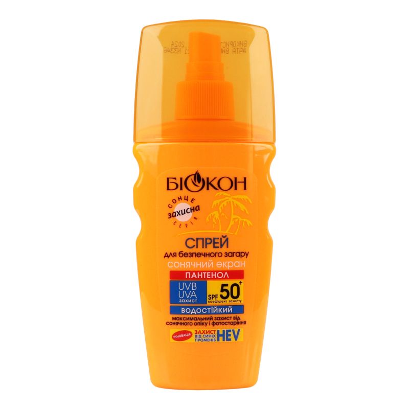 Биокон Спрей для безопасного загара Солнечный экран SPF-50+, 160 мл фото 1 Биокон Спрей для безопасного загара Солнечный экран SPF-50+, 160 мл фото 1