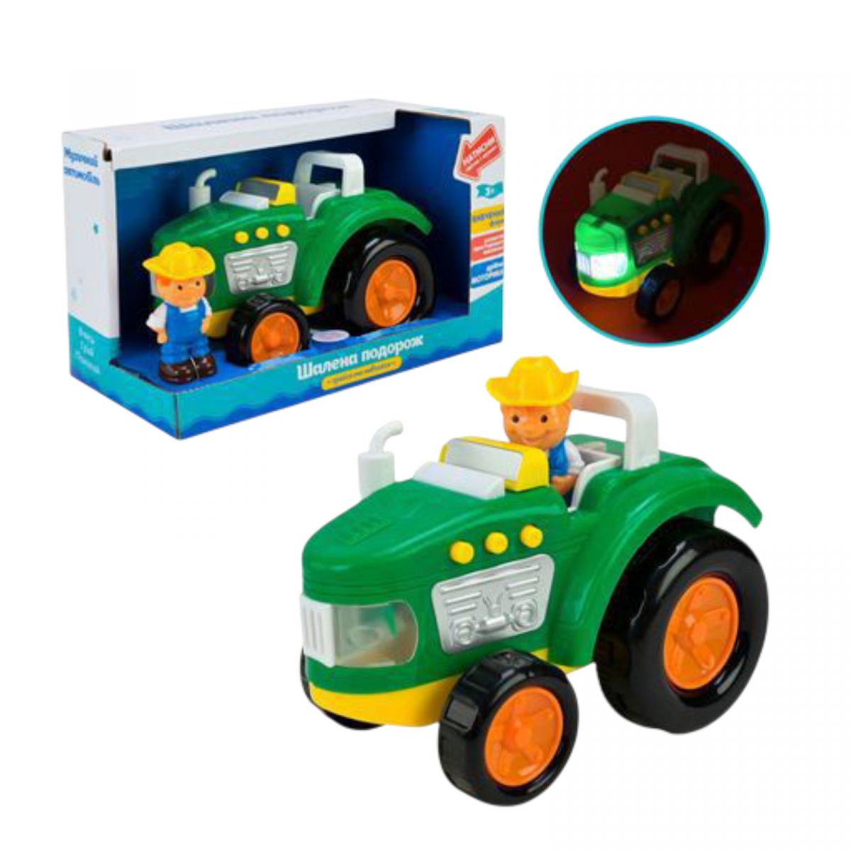 Машина муз.  "Играйся и учись" батар. , звук, свет, короб.  23,5*11,5*14,5см  фото 1