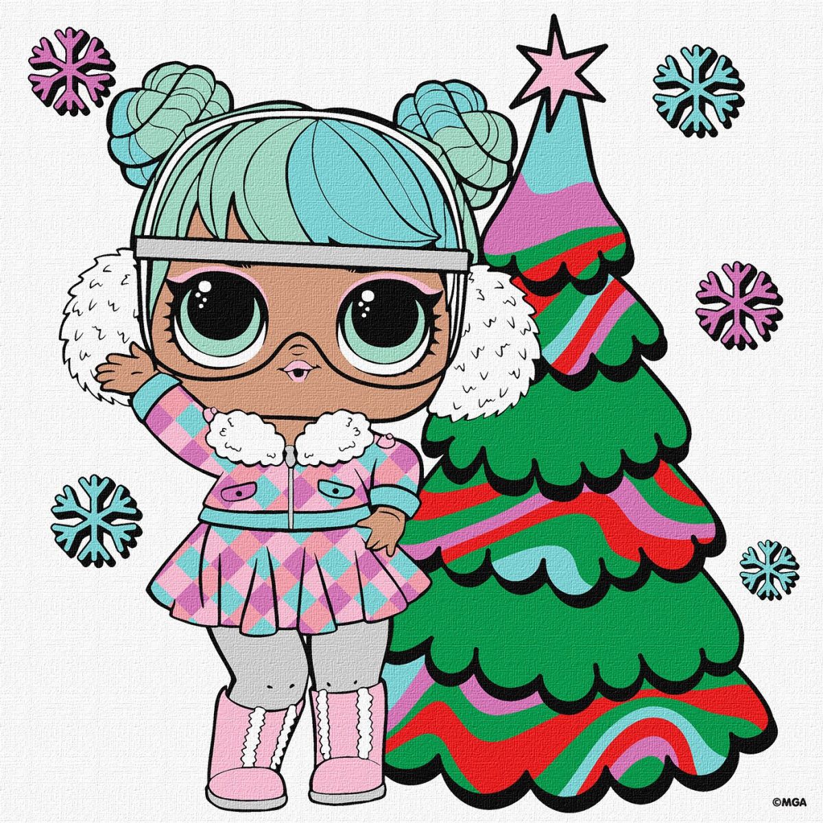 Картина за номерами "L. O. L.  Surprise! Jolly Vibes.  Bon Bon" 25х25 см  фото 1