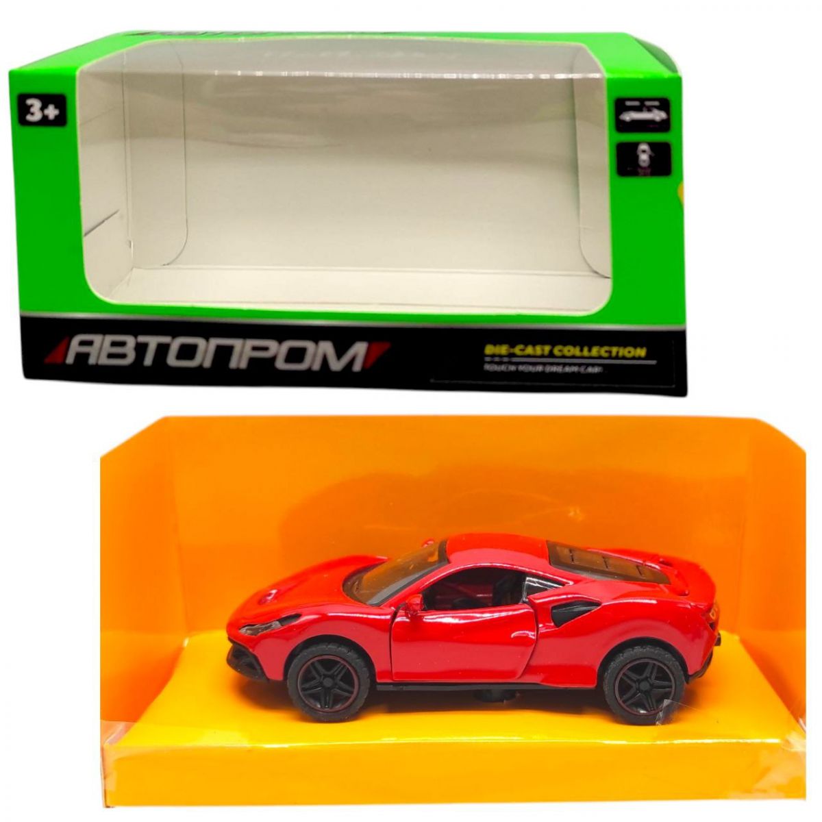 Машинка металева "АВТОПРОМ 1:43, FERRARI" (ЧЕРВОНА)  фото 1