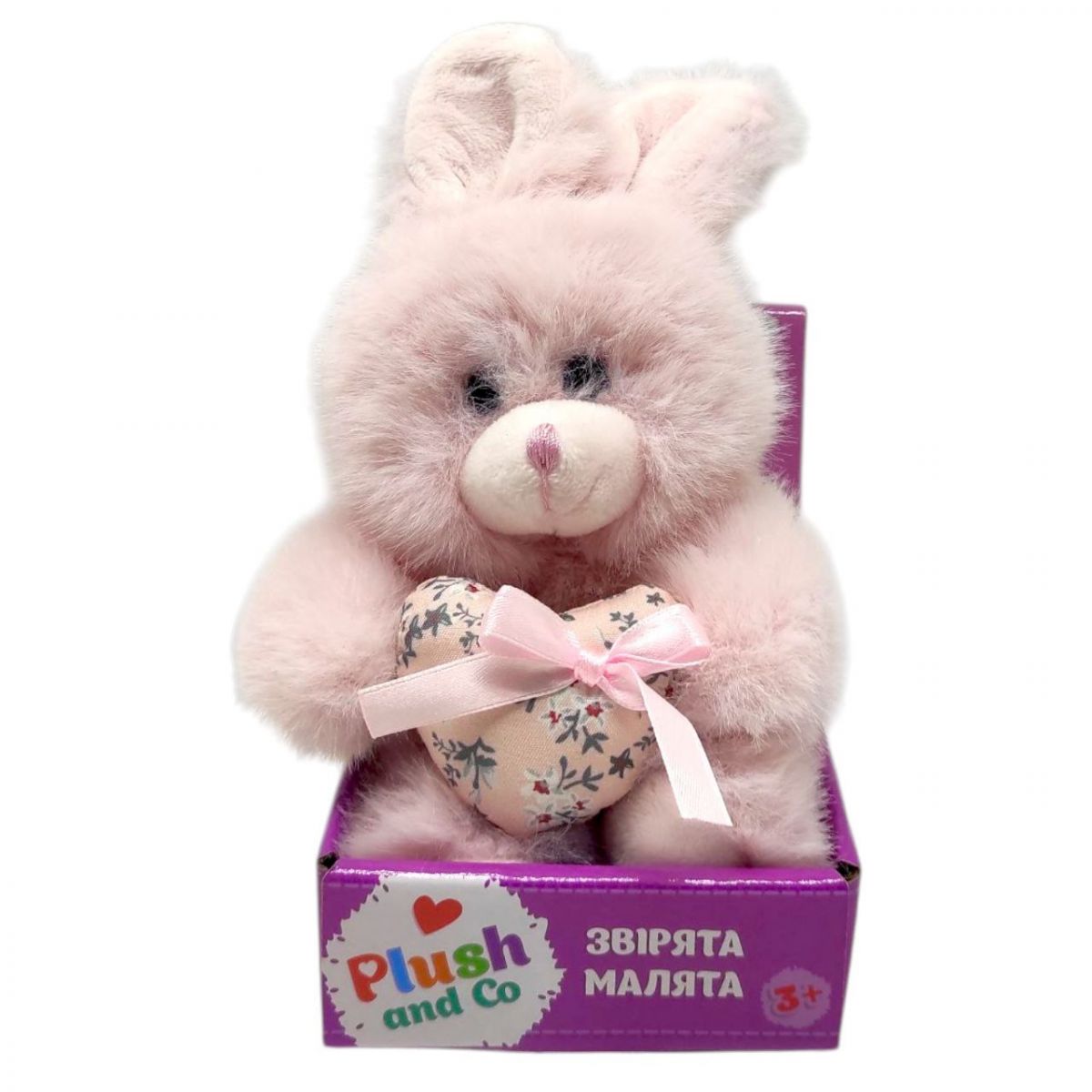 М'яка іграшка "Plush and Co.  ЗАЙЧИК" (РОЖЕВИЙ) 16 см з вушками  фото 1