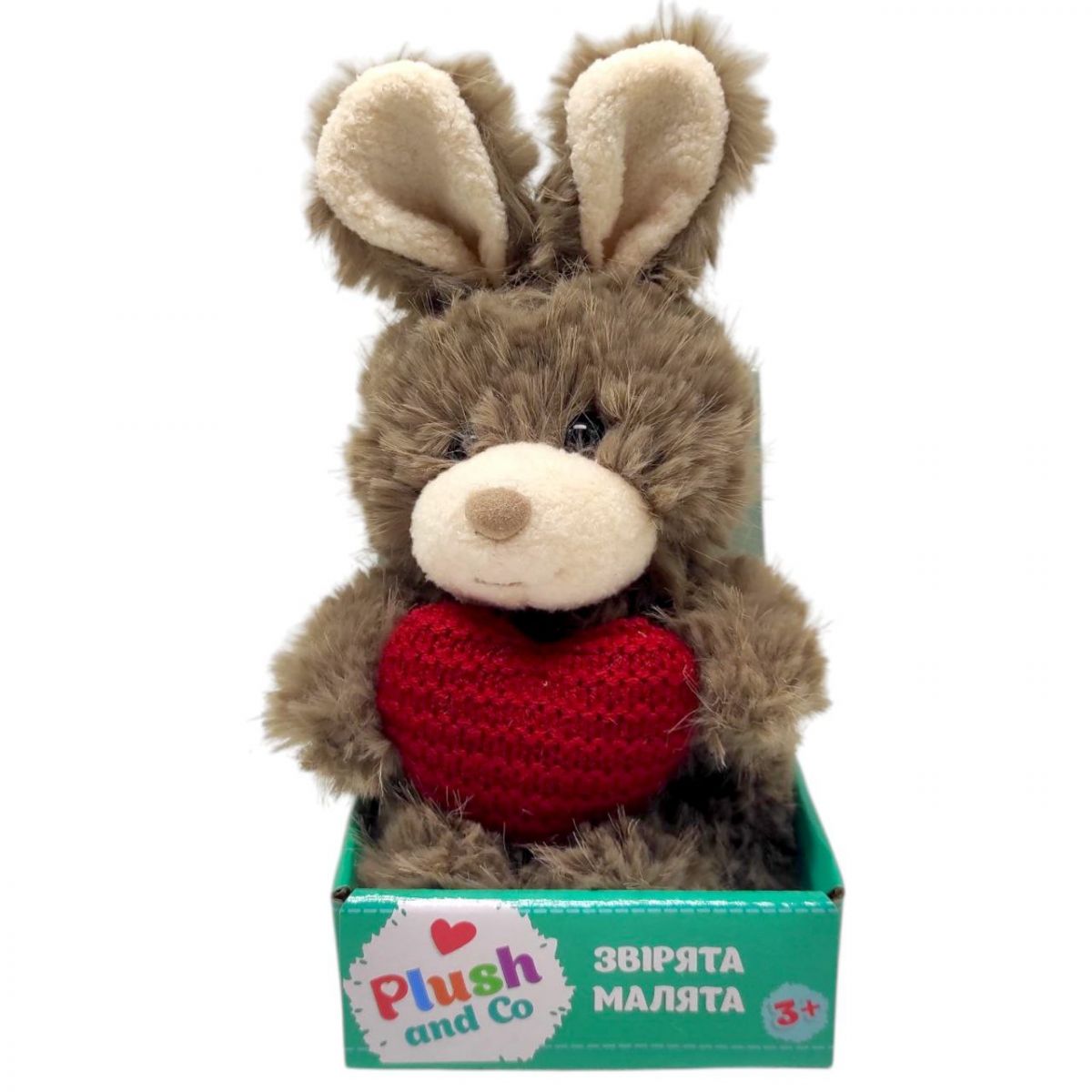 М'яка іграшка "Plush and Co.  ЗАЙЧИК" (КОРИЧНЕВИЙ) 16 см з вушками  фото 1