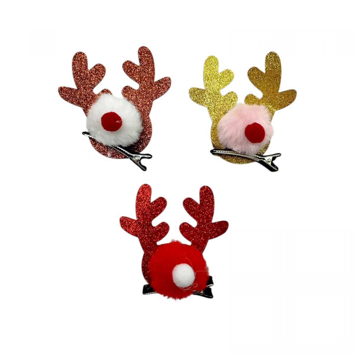 Новорічні шпильки Носик Оленя 8 см. , 3 види  фото 1