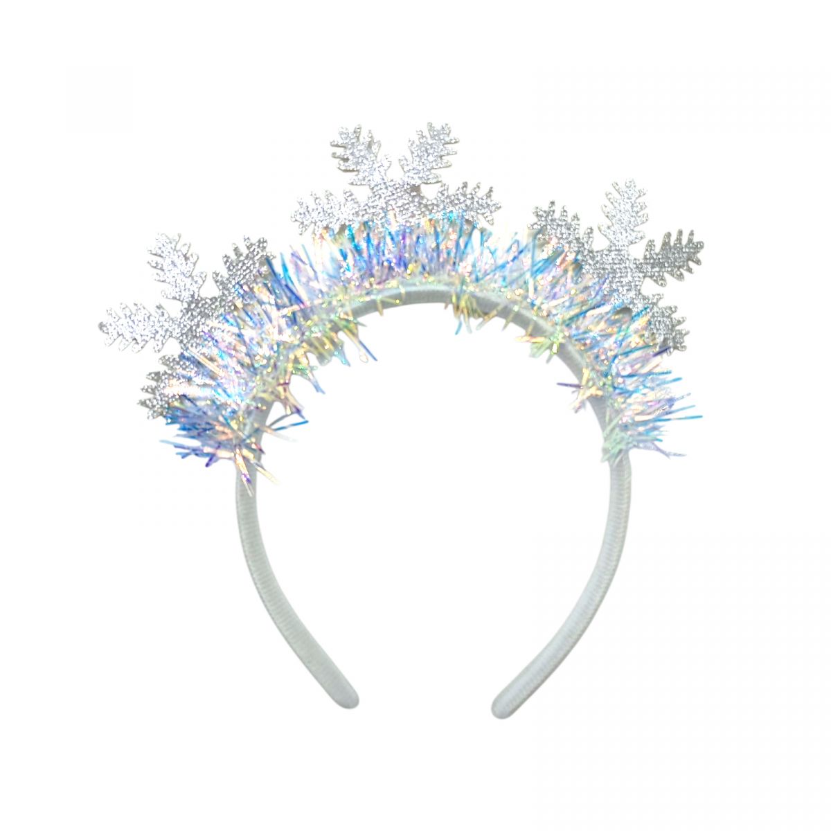 Новорічні обручі три сніжинки 19 см  фото 1