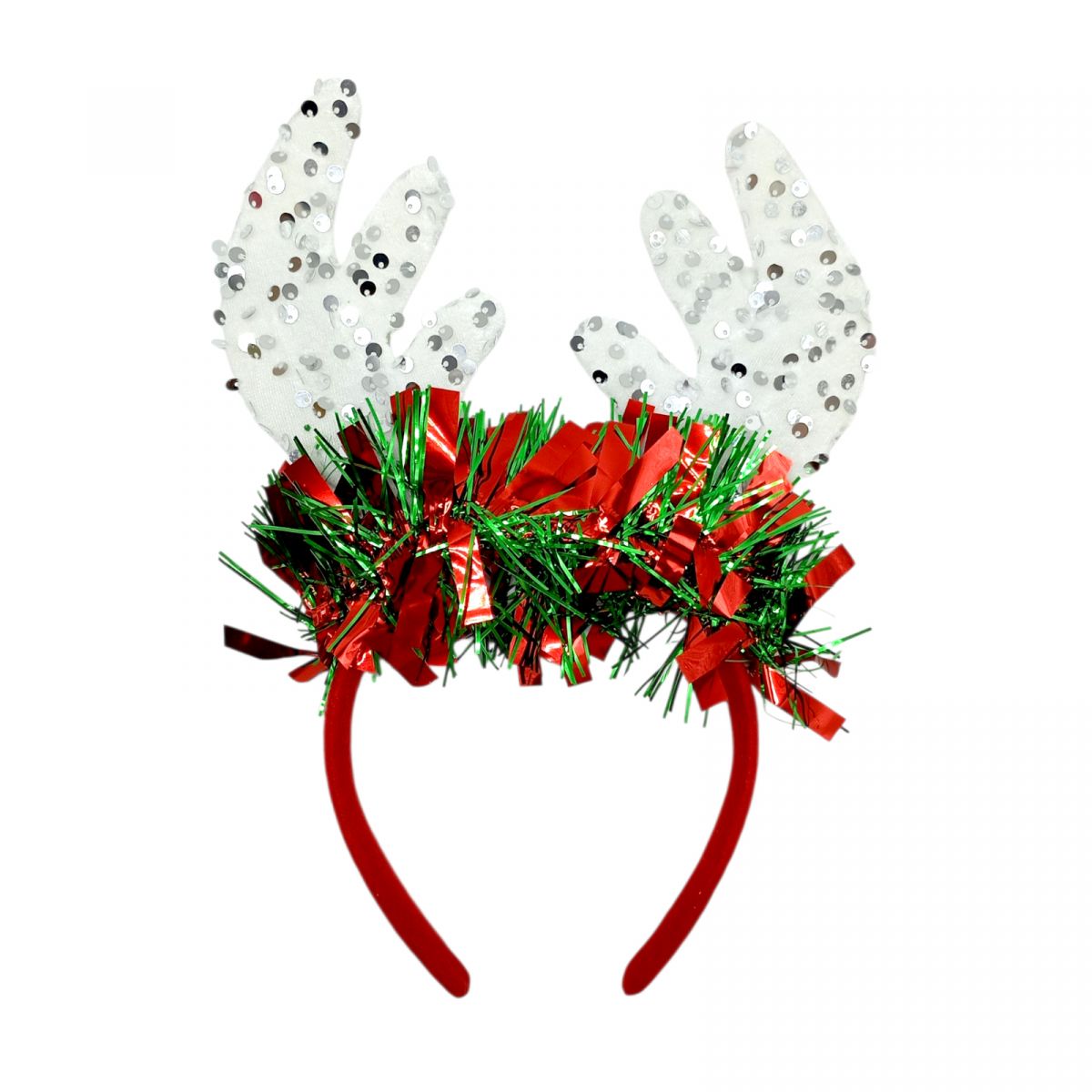 Новогодний обруч веселый олень 27 см микс видов  фото 1