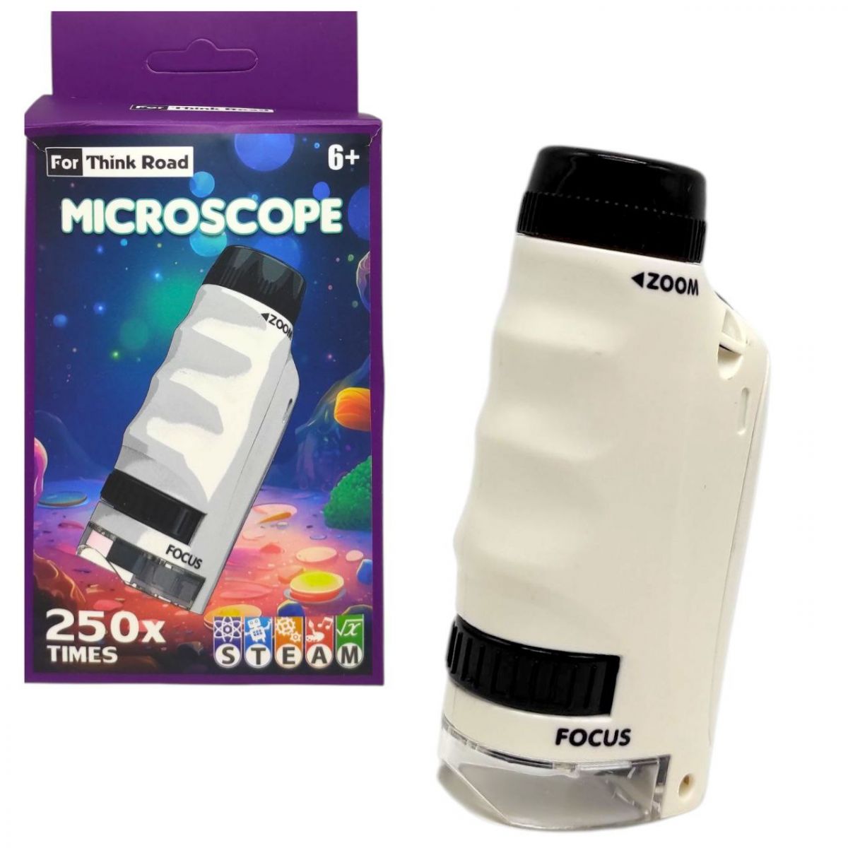 Мікроскоп 250х збільшення (БІЛИЙ)  фото 1