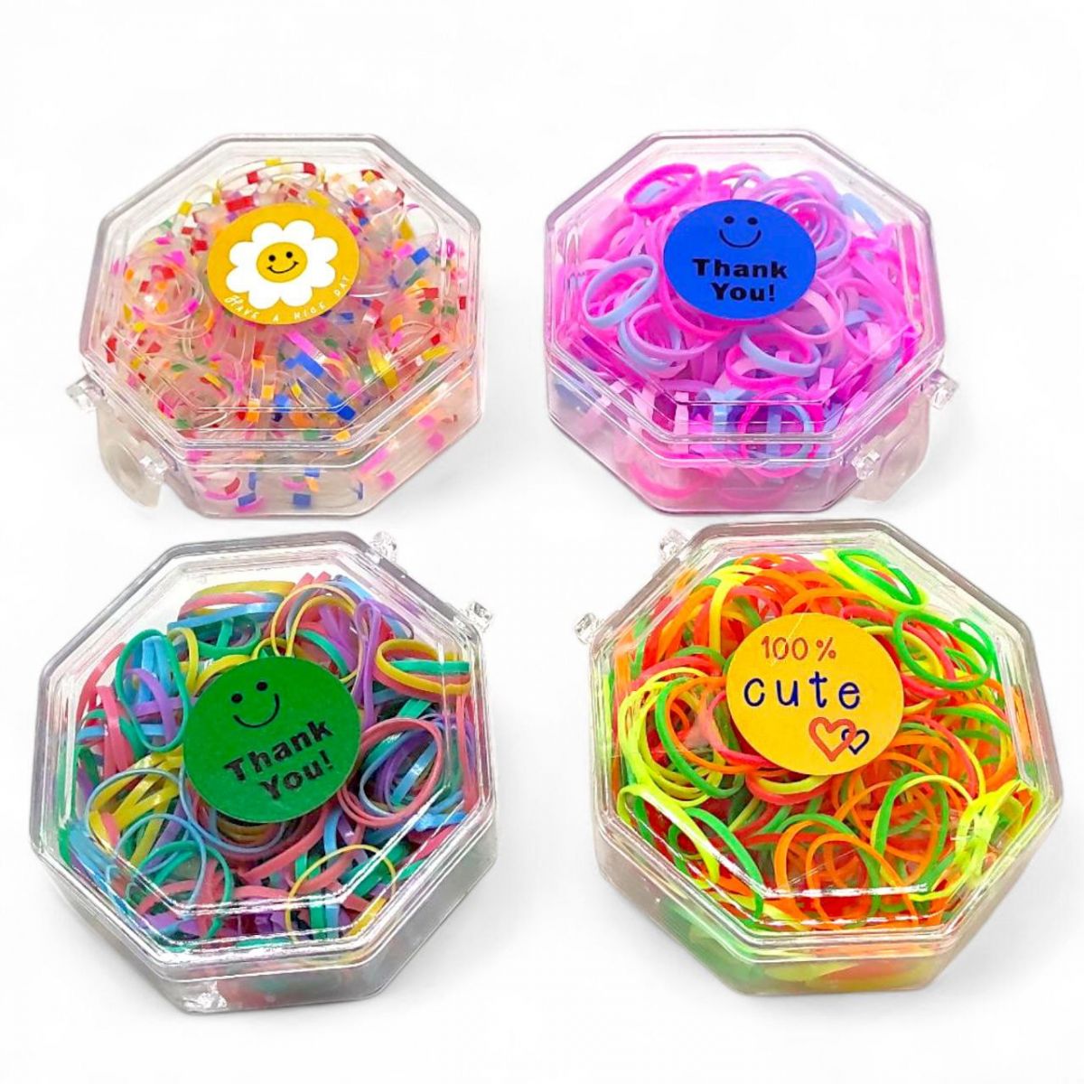 Набір резинок для волосся (силікон) мікс видів  фото 1