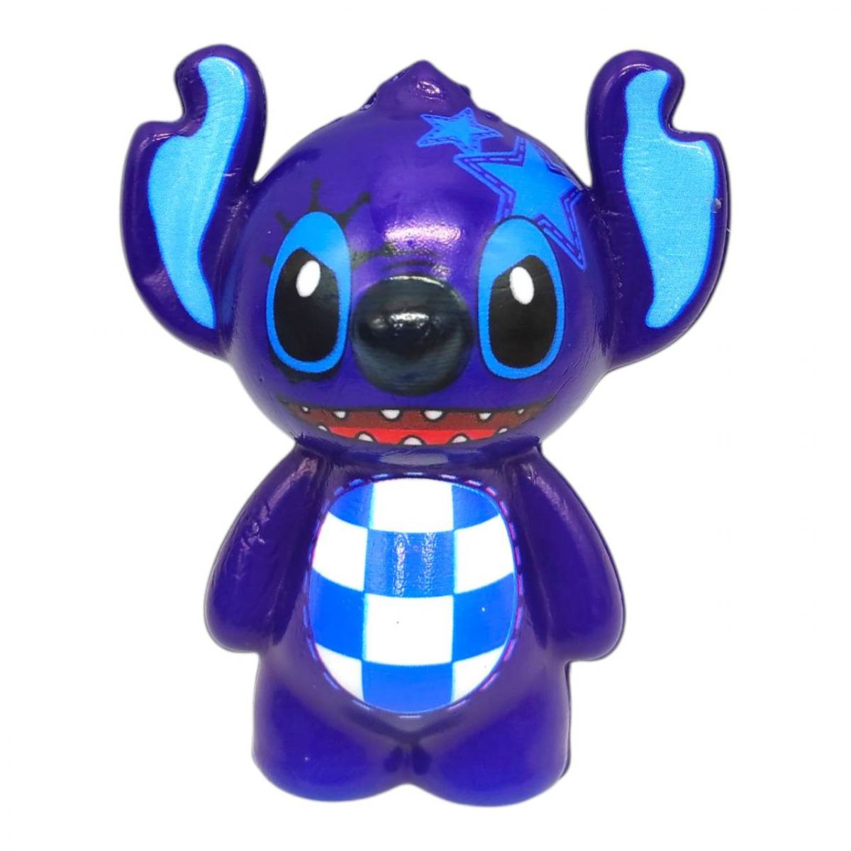 Сквіші Стіч з ароматом 9,5 см (СИНІЙ В КЛІТИНКУ)  фото 1