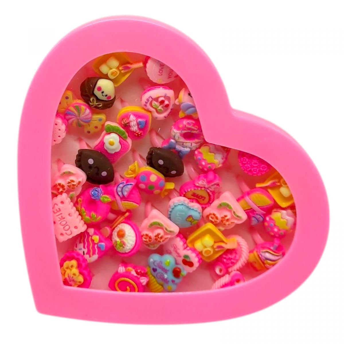 Набір дитячих каблучок, 36 шт (ВИД 1)  фото 1