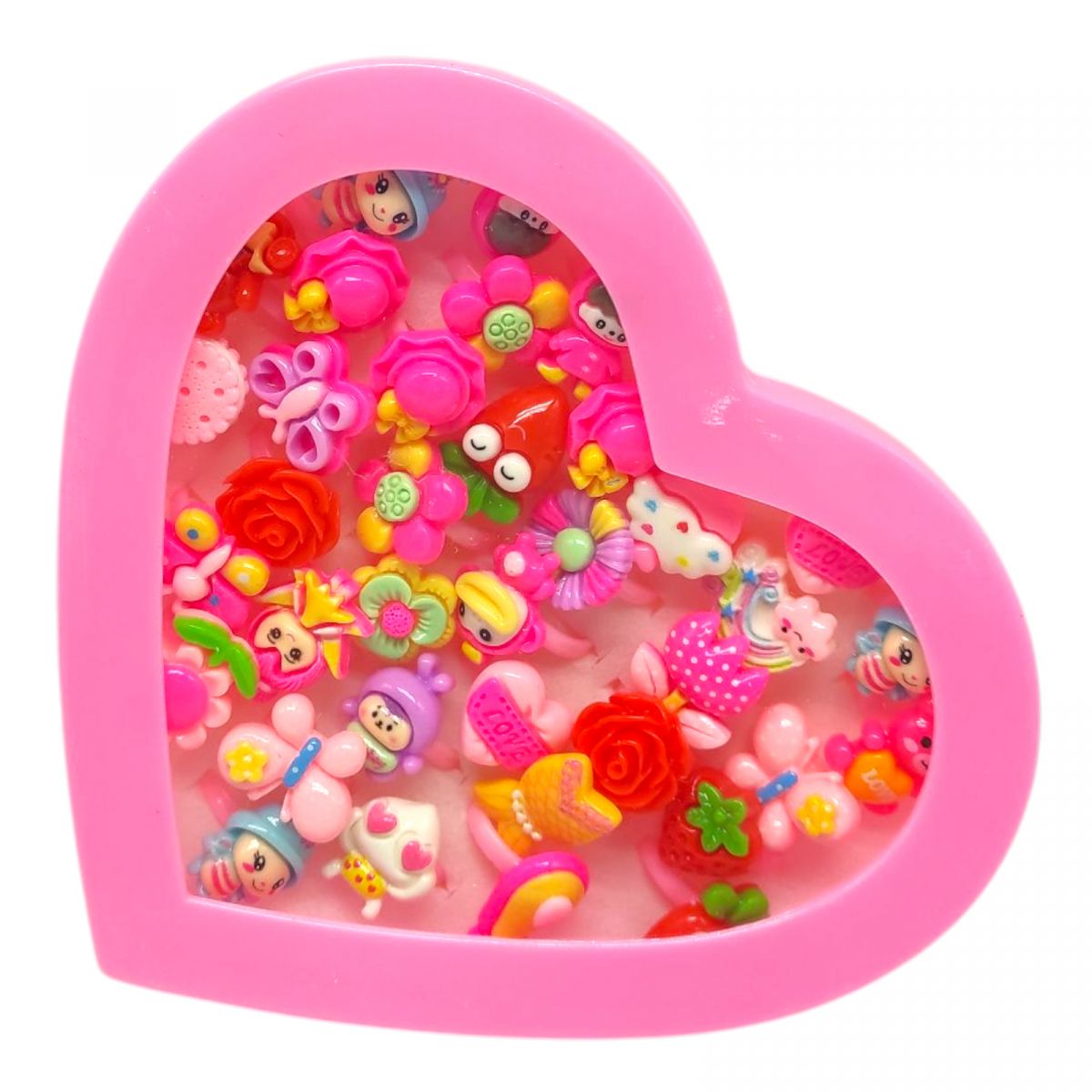 Набір дитячих каблучок, 36 шт (ВИД 2) мікс  фото 1