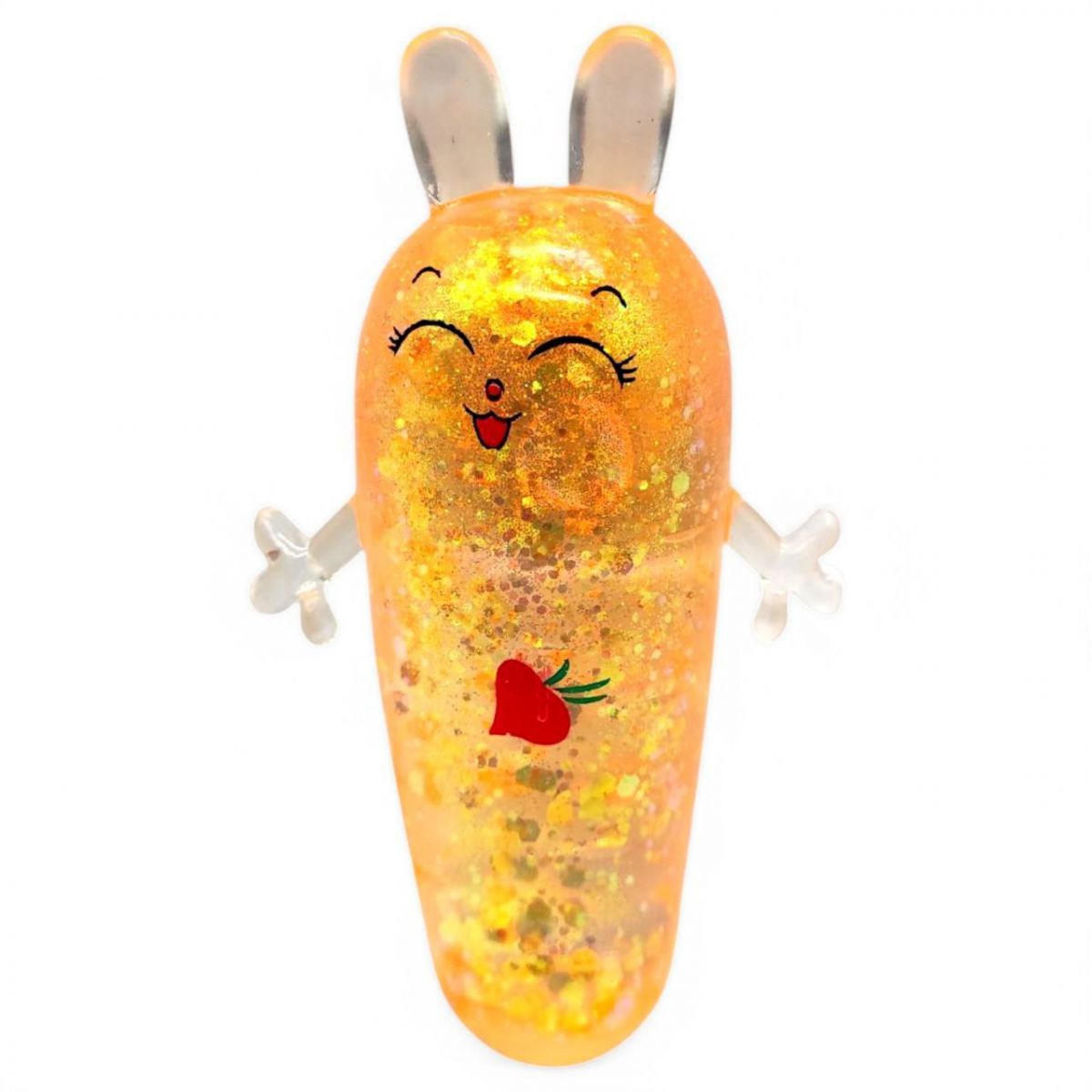 Антистрес жуйка-тягучка "Морквинка" 11 см (помаранчевий)  фото 1