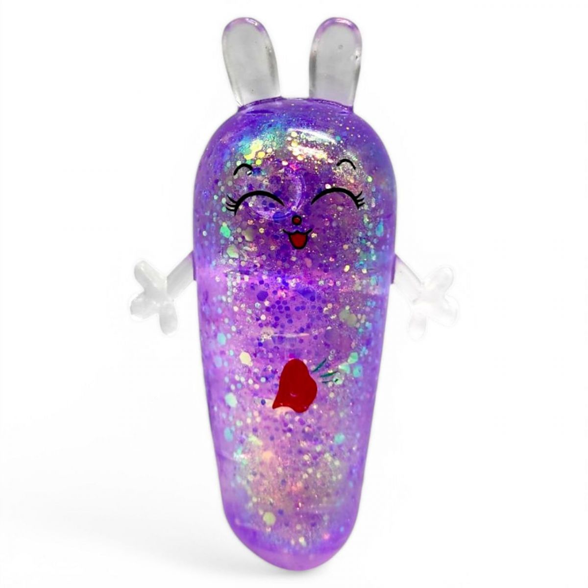 Антистрес жуйка-тягучка "Морквинка" 11 см (фіолетовий)  фото 1