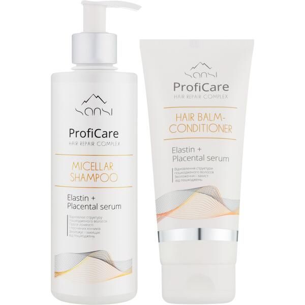 Sansi ProfiCare Hair repair complex, Набір шампунь 400г + бальзам 200мл  фото 1