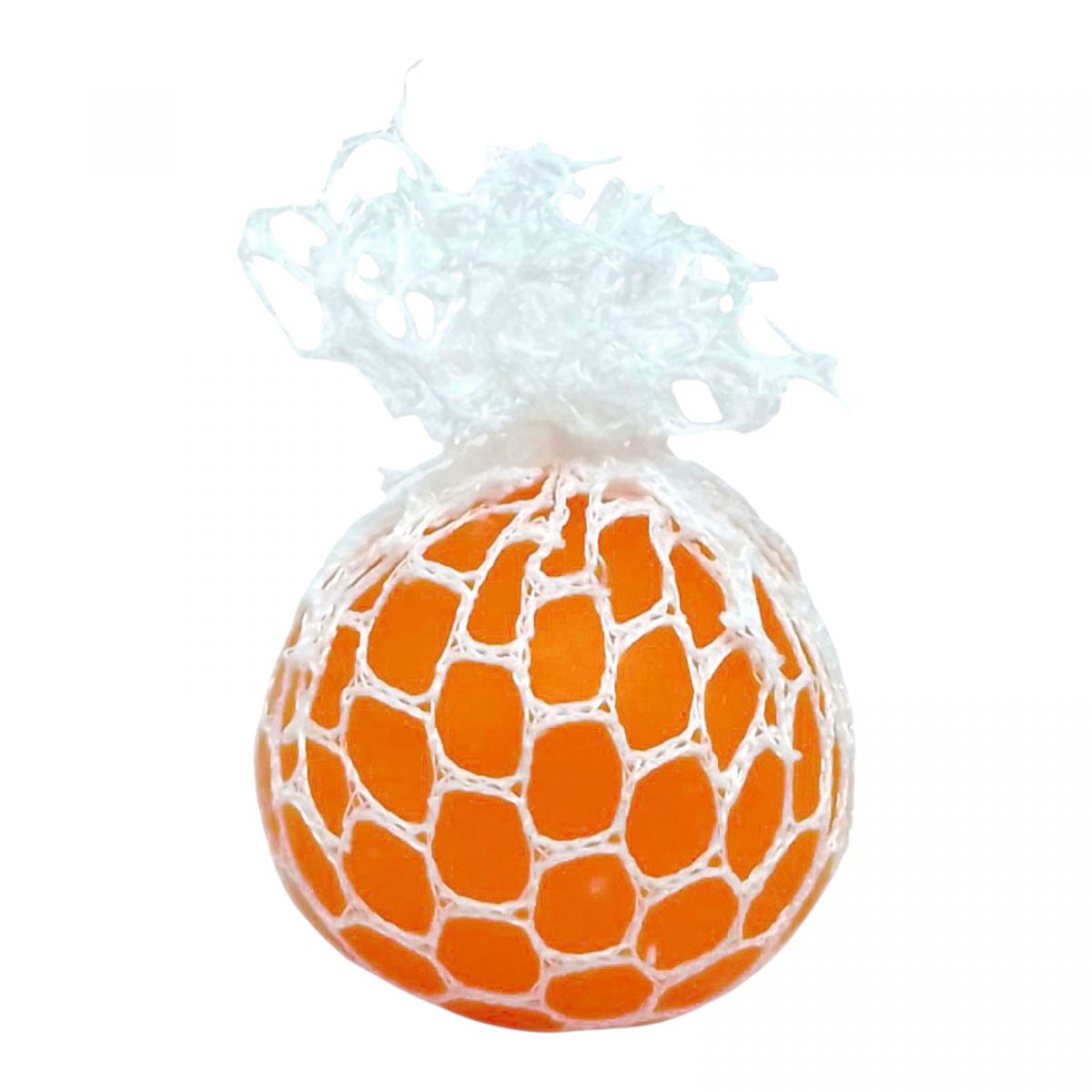 Антистрес мізки в білій сітці (ПОМАРАНЧЕВИЙ)  фото 1