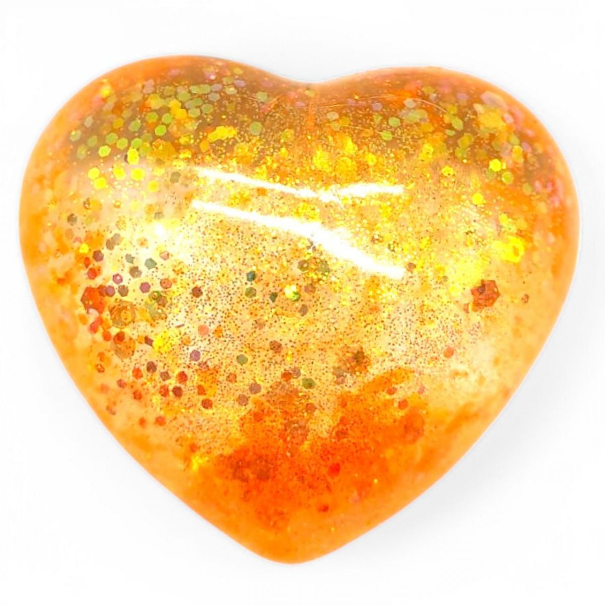 Антистрес жуйка тягучка серце (ПОМАРАНЧЕВЕ)  фото 1
