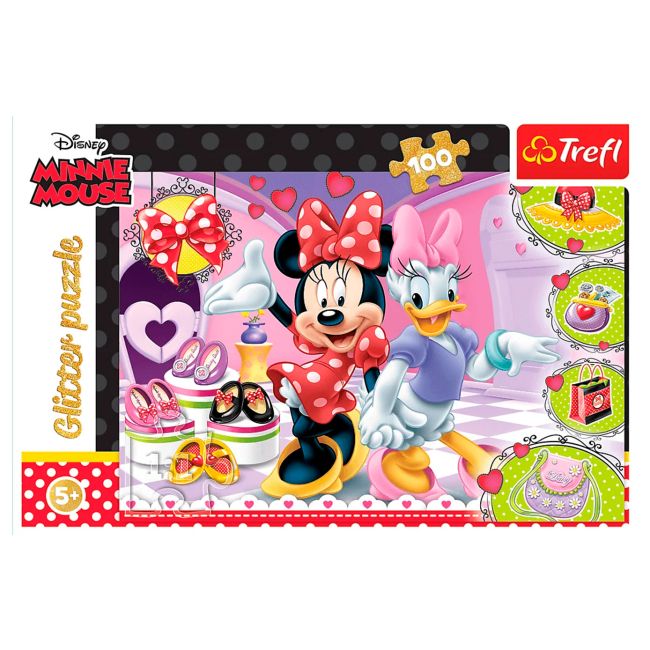 Пазли - 100 ел, Глітерні - "Міні" Дісней: Міні Маус",  фото 1