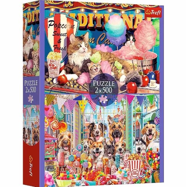 Пазли 2в1, 500 ел "Пухнасті друзі"  фото 1