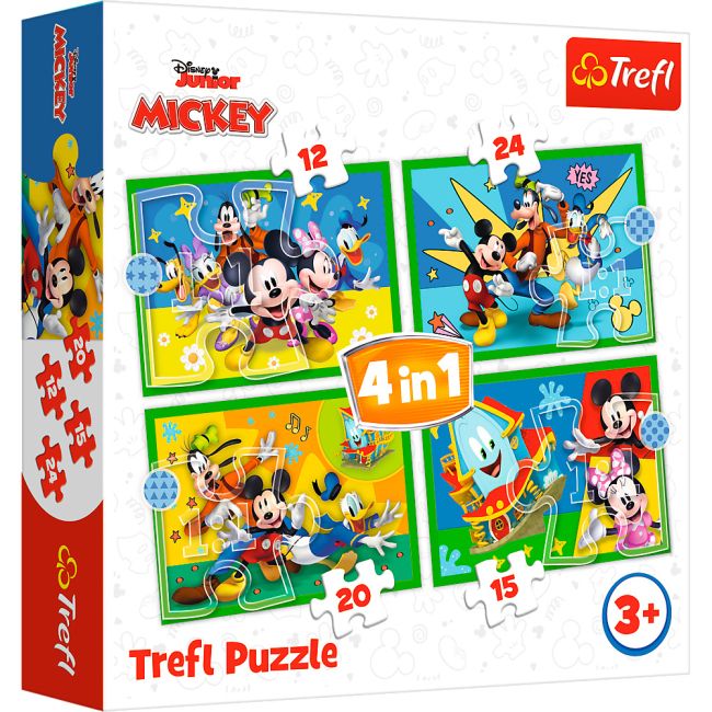 Пазли 4в1 "Міккі Маус та друзі"  фото 1