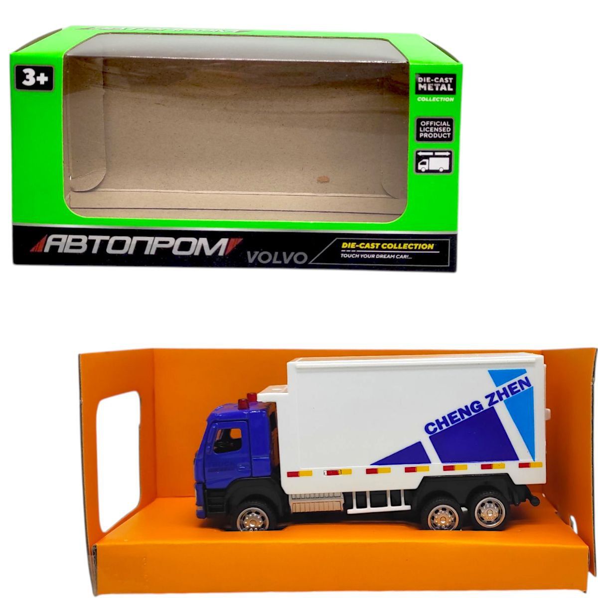 Машина металлическая "АВТОПРОМ.  1:72 Volvo Container" (13,5*7*5 см)  фото 1