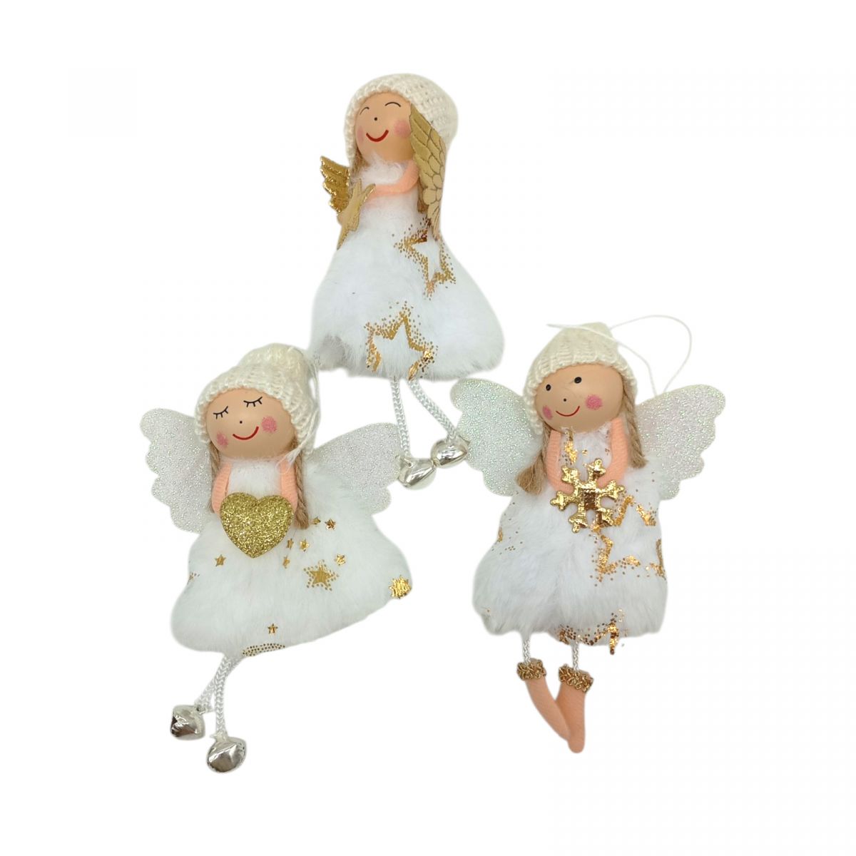 Прикраса-іграшка ялинкова ЯНГОЛЯТКО (БІЛИЙ) мікс видів  фото 1