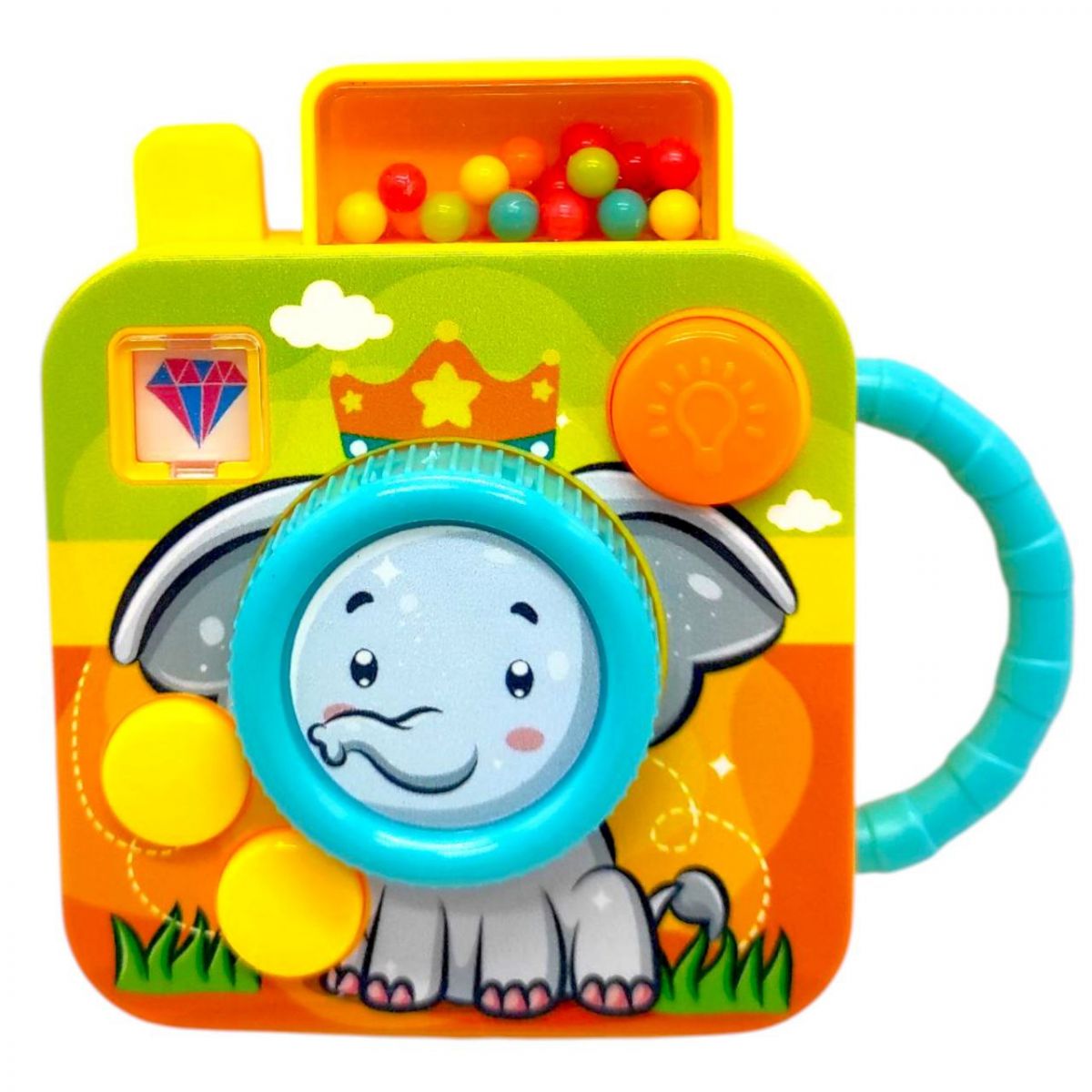 Брязкальце "Фотоапарат" (БІРЮЗОВЕ)  фото 1