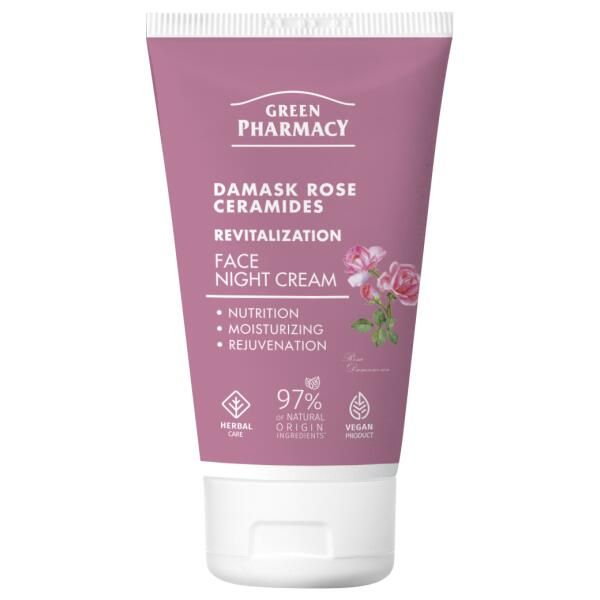 Green Pharmacy Ночной крем для лица Дамасская роза + керамиды, 50мл  фото 1