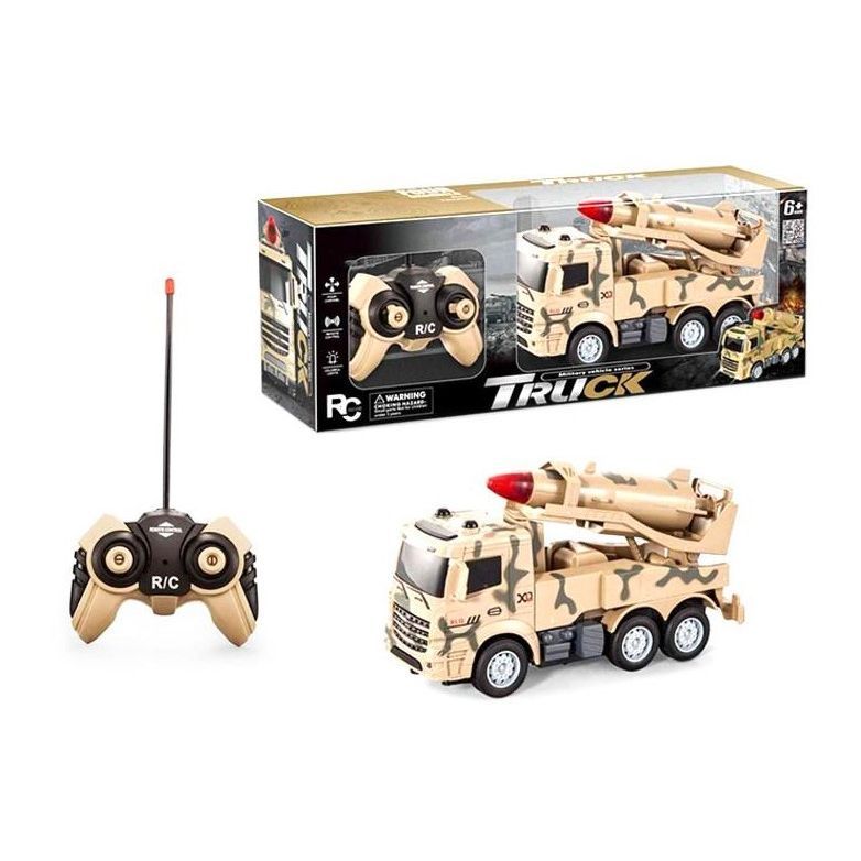 Уцінка.  Вантажівка військова на радіокеруванні, акумулятор, в коробці DH666-9C р. 23,5*8*13,5см - Пом'ята коробка  фото 1