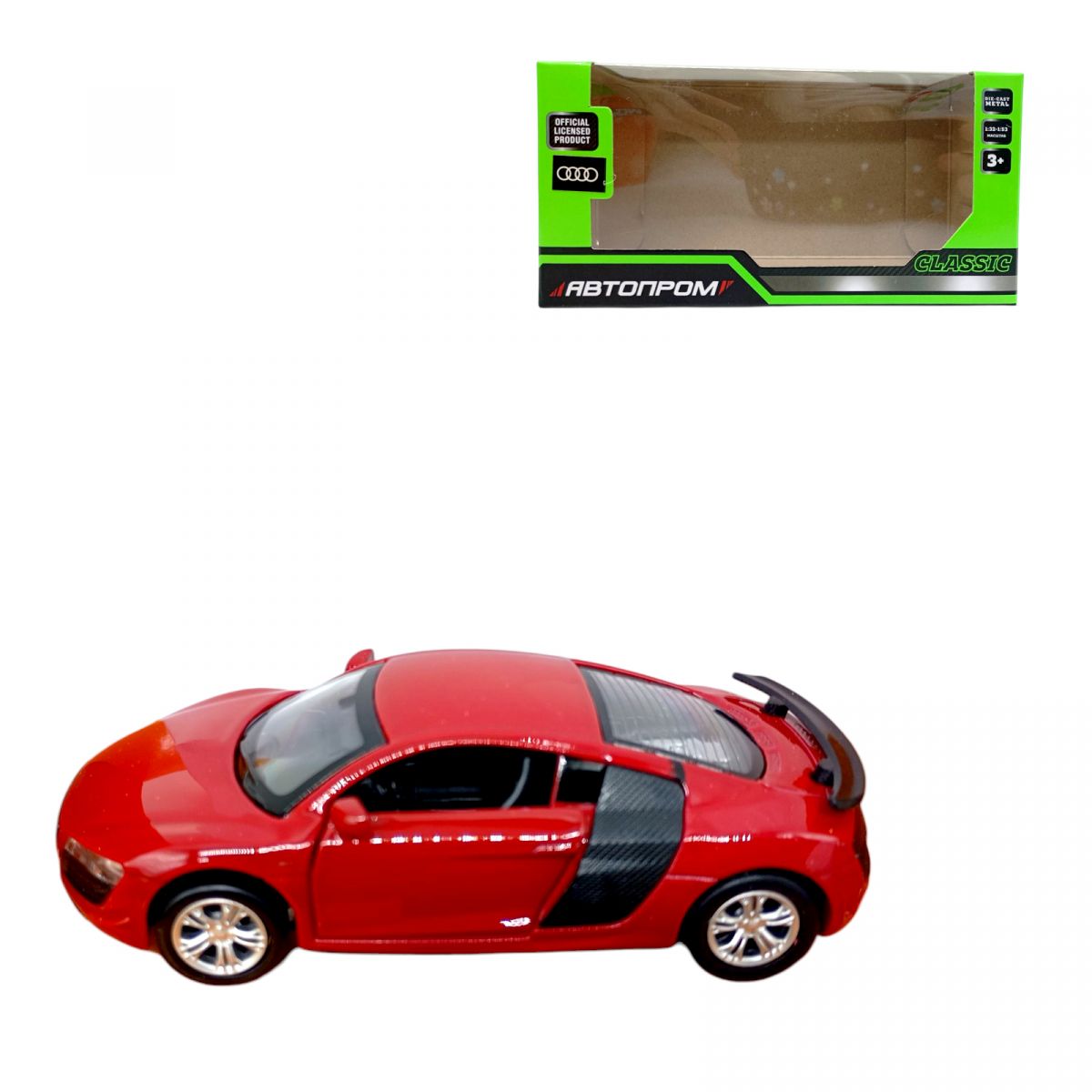 Машинка "Audi R8 GT" з серії "Автопром", бордовий  фото 1