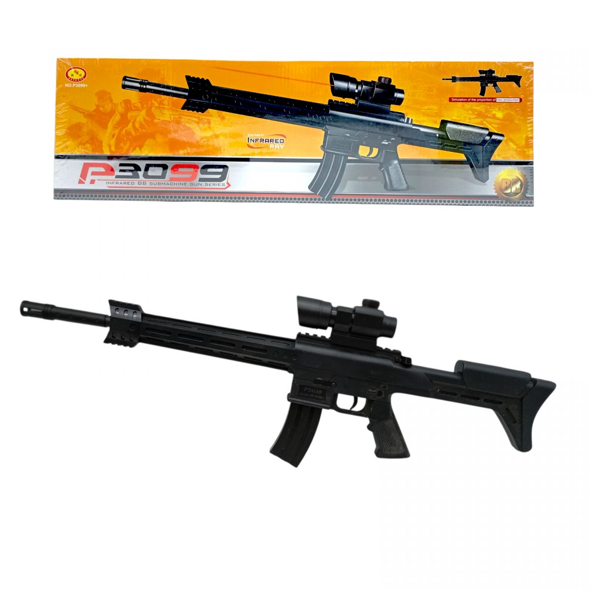 Автомат кульки, бат. , лазер, у короб.  64*17*3,5 см  фото 1