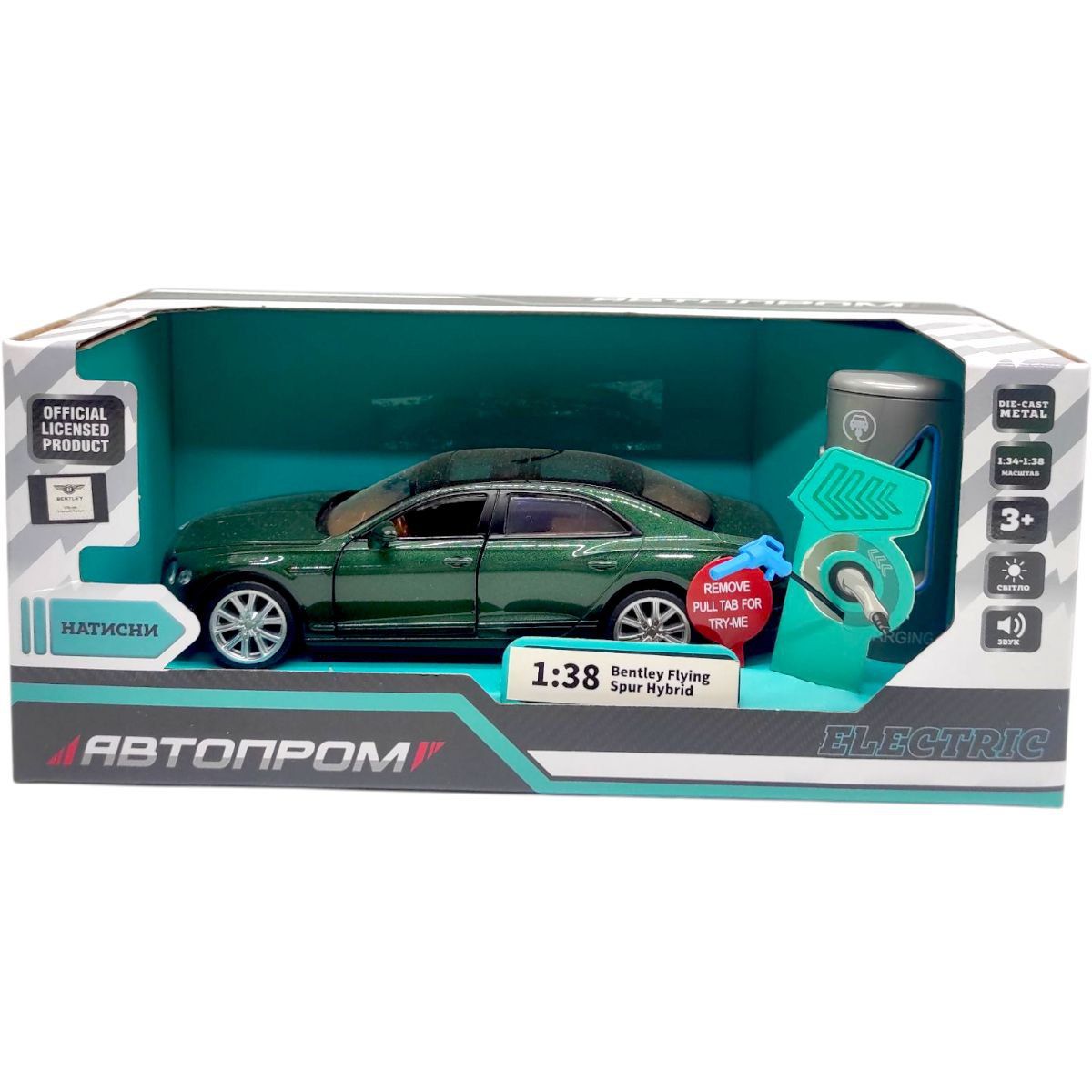 Машина металева "АВТОПРОМ, Bentley Flying Spur Hybrid" (коробка - 21х9х9 см)  фото 1