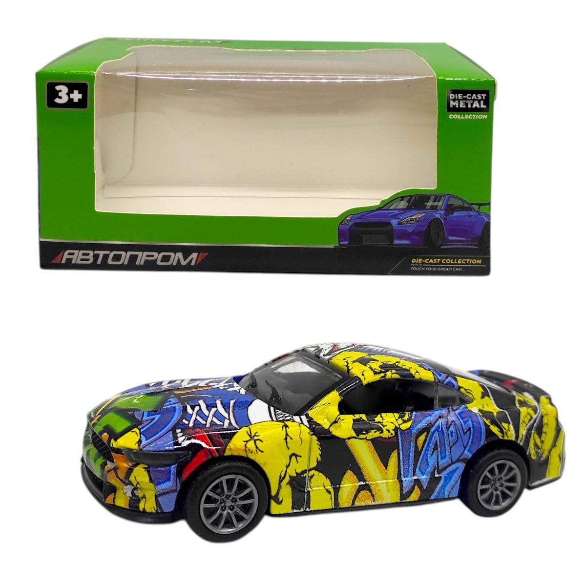 Машинка металева "АВТОПРОМ, графіті" мікс видів  фото 1