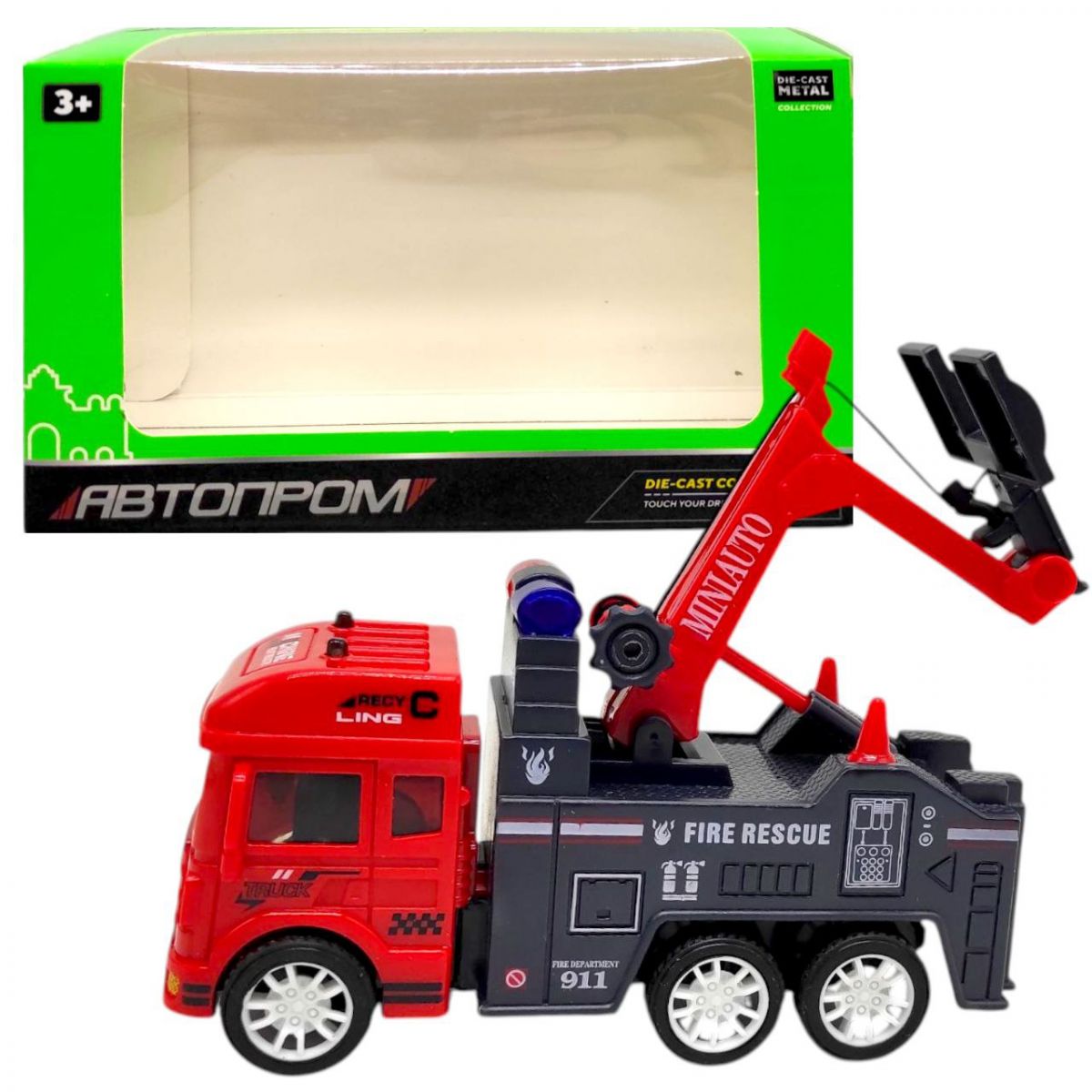 Машинка пластикова "АВТОПРОМ" (ПОЖЕЖНИКИ)  фото 1